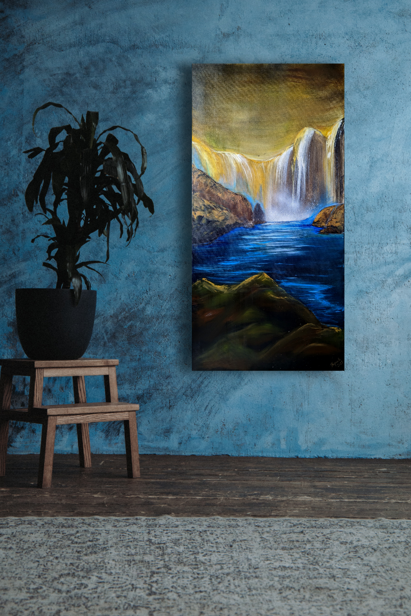 Contrasted Waterfalls - 100x50x3